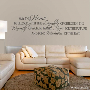 wall art decals may this home be blessed with the... wall art decal ... HNRPSTT