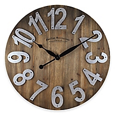 wall clocks image of firstime® slat wall clock in wood HMZPTCV