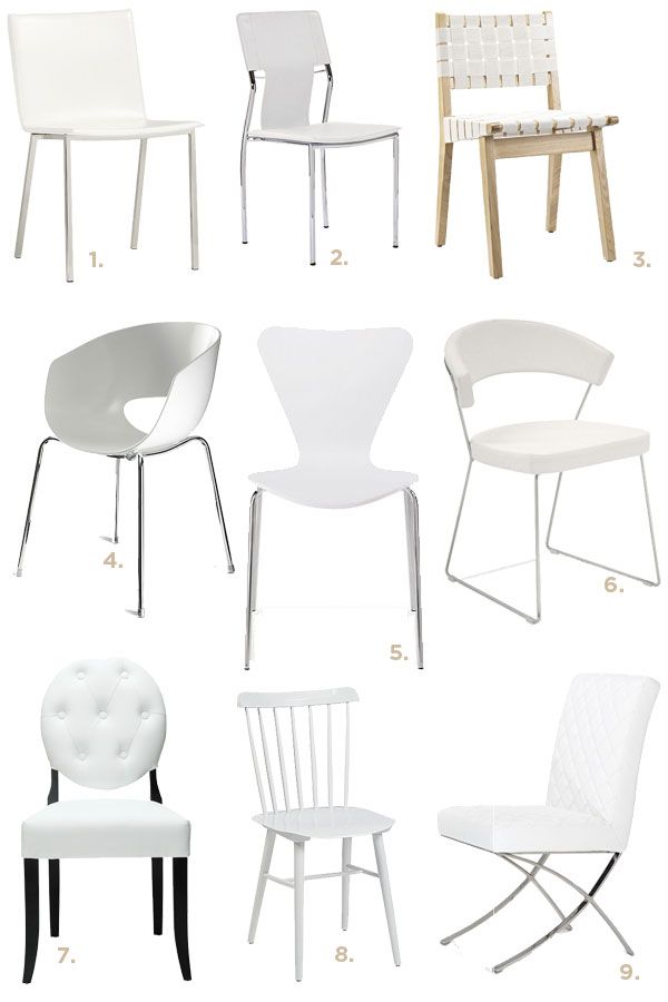 white dining chairs 10 white chairs to make a big impact on your dining room XQLRMMB