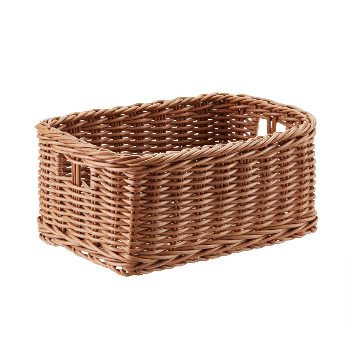 wicker baskets plastic wicker storage bin with handles UDBYJCR