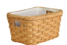 wicker baskets ... rectangular wicker storage basket in toasted oat size s from the basket DJQGFJQ