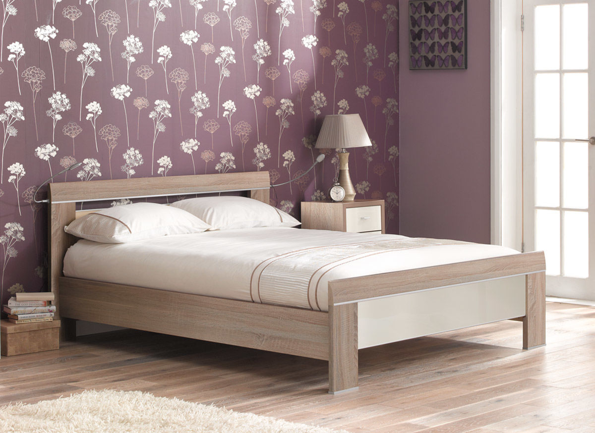 wooden beds berkeley oak and magnolia gloss wooden bed frame NTXWDNU