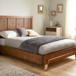 wooden beds grant dark wood and copper bed frame TVPWIXW