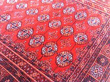 Afghan rugs the famous bukhara print. INKCTGU