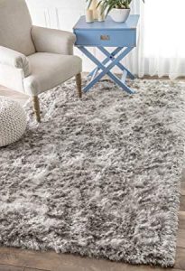 amazon.com: handmade soft and plush silken solid shag area rug: kitchen u0026 GUWSLKR