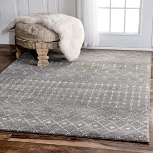 amazon.com: traditional vintage moroccan trellis dark grey area rugs, 9  feet by GUCLMJN