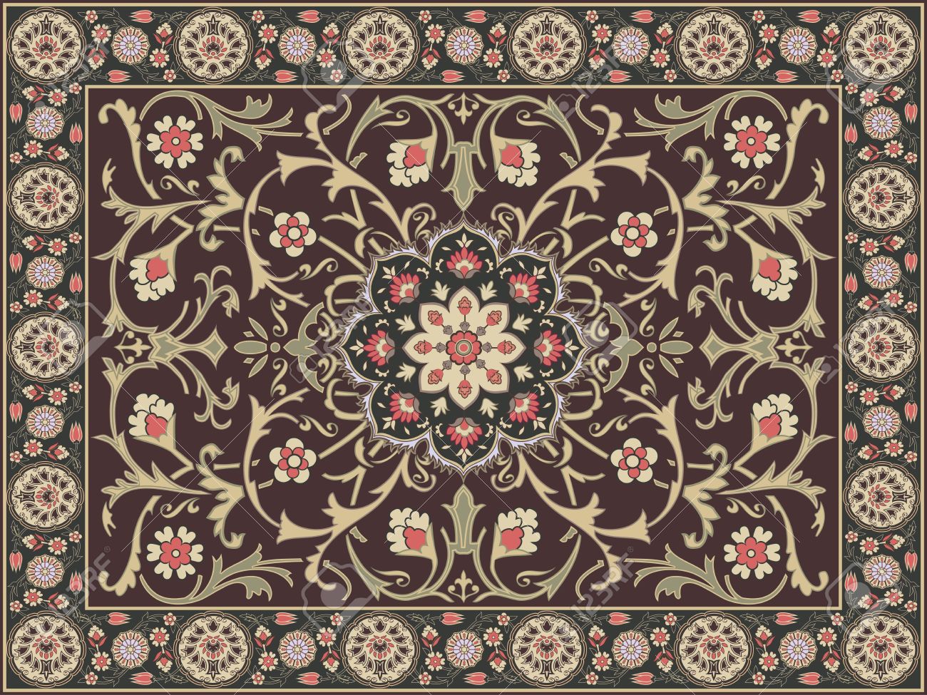 arabic style carpet design stock vector - 11674191 DFRSCIS