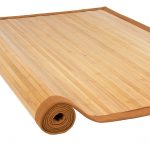 Bamboo rugs best choice products bamboo area rug carpet indoor 5u0027 x 8u0027 100% natural OIXRCPZ