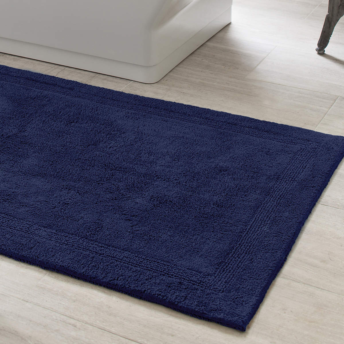 bathroom rug signature indigo bath rug | pine cone hill MLSVCGJ