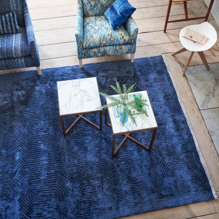 Best blue rug roxburgh indigo rug by designers guild CMNQKXF