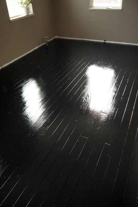 black wood flooring how to paint old wood floors black, think i want to try this JFWXXCZ