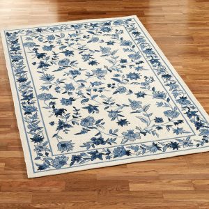 blue area rug bonnie blue rectangle rug ivory/blue OWMPIHT