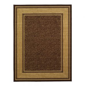 brown area rugs ottomanson contemporary bordered design brown 8 ft. x 10 ft. non-skid area LDSMPLW