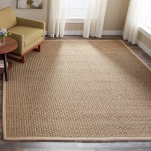 brown rug safavieh casual natural fiber natural and beige border seagrass rug - 6u0027 ... SRDNXDF
