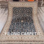 chinese rugs yilong 6u0027x9u0027 floral traditional hand knotted blue carpet handmade chinese  rugs for MTNUIRS