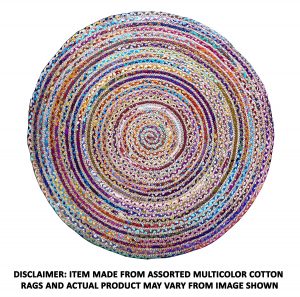 Circle rugs amazon.com: cotton craft jute u0026 cotton multi chindi braid rug, hand woven WCFVQRE