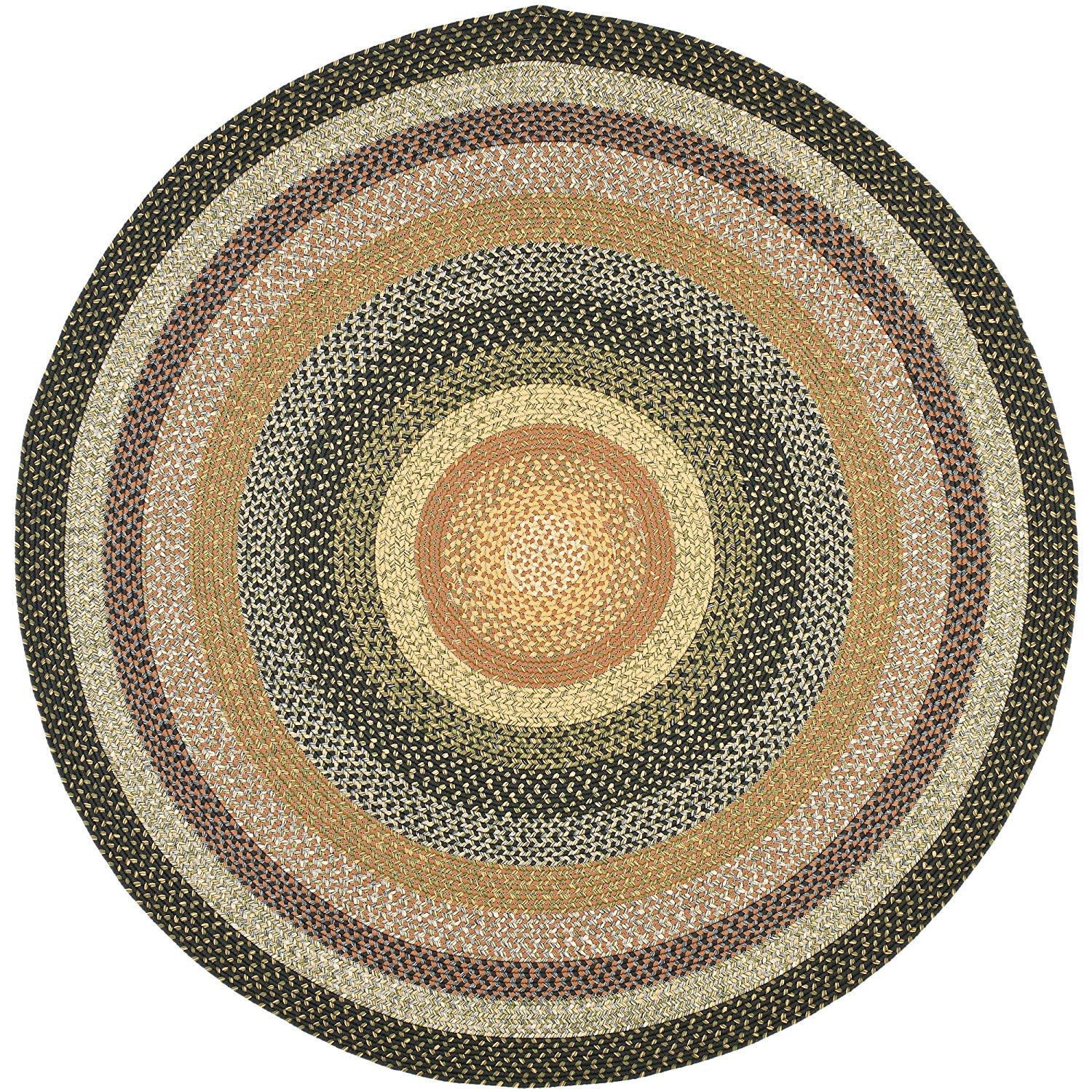 Circle rugs amazon.com: safavieh braided collection brd308a hand woven blue and multi  round area TBSOLXN