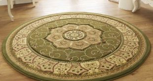 circular rug heritage 4400 circular rugs in green - free uk delivery JWNGMHB
