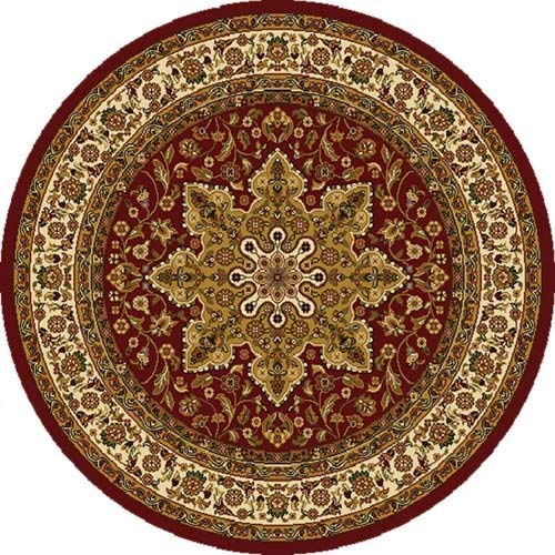 circular rug home dynamix royalty 8083-200 red 5-feet 2-inch round traditional area rug OGZVUBZ