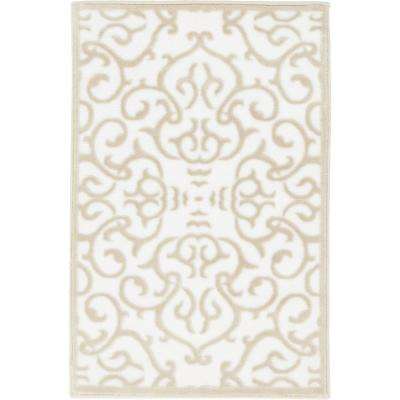 classic white rugs himalaya snow white 2 ft. x 3 ft. area rug ANGUEVD