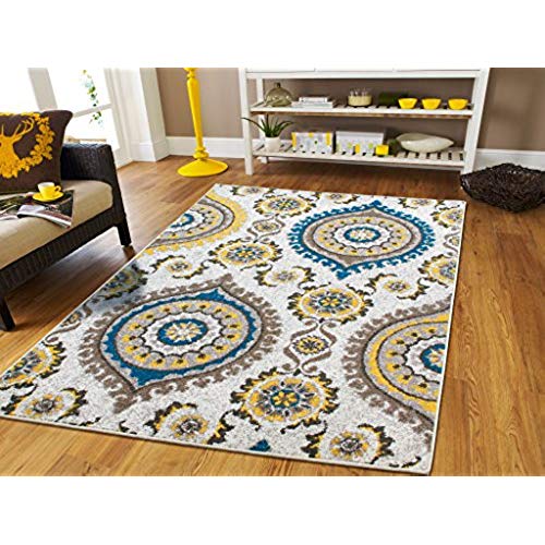 Clearance rugs ... rugs for living room large area rugs blue gray cream modern flowers WMNCBHW