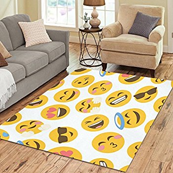 Cute rugs game room area rugs amazon emoji rug soft and cute made in france MDOQNNU