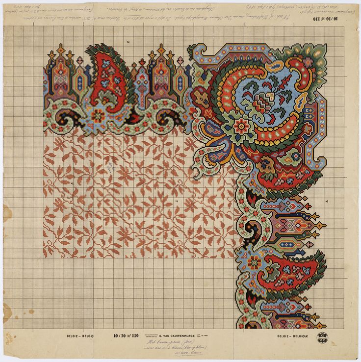 drawing pattern after a carpet design from 1850-1860 by m.d. renssen, 1905 / EBFMSRL