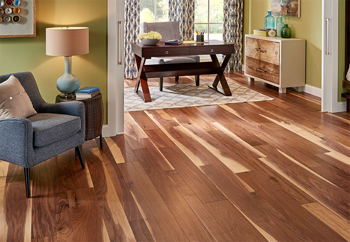 engineered wood floor colors a walnut engineered wood floor in a living room. YMUQVFG