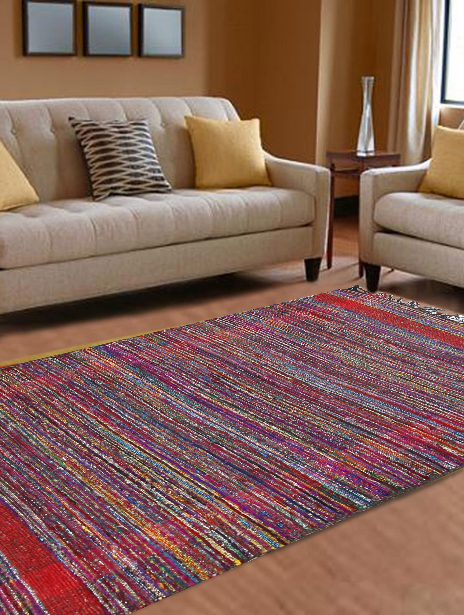 flat weave kilim sari silk multi handmade rug 19243 ( 120x180cm ) UOVEHZA