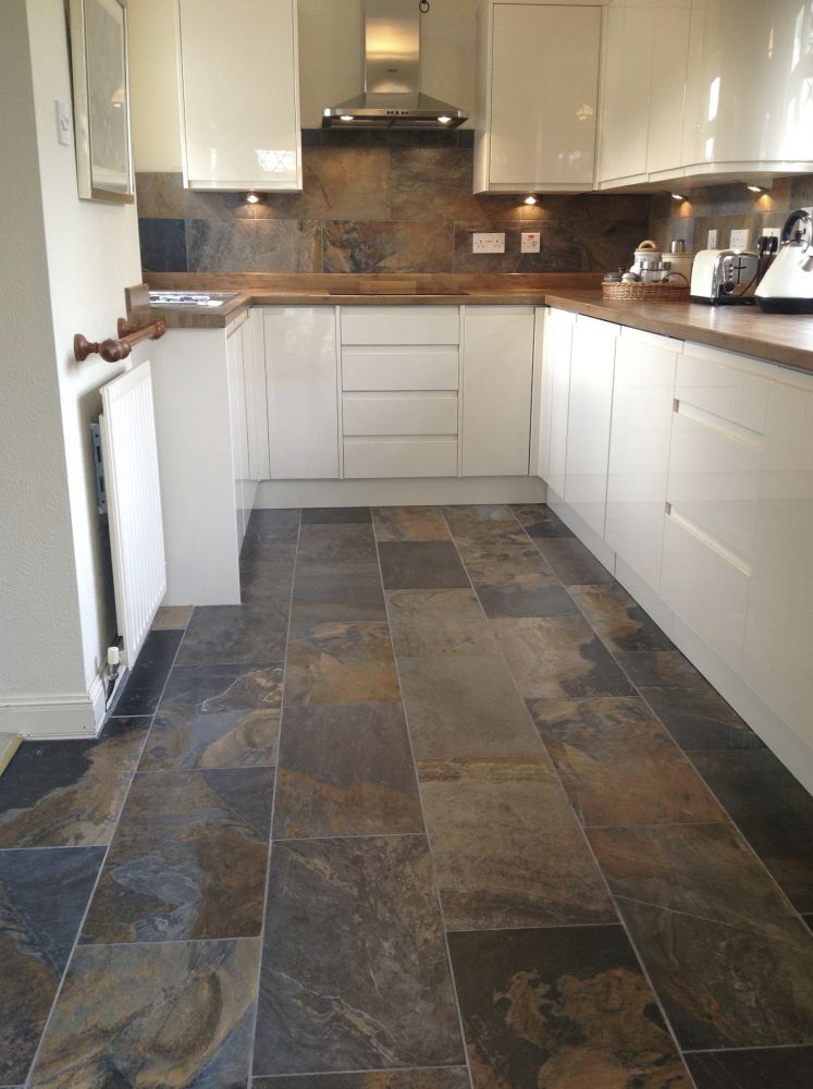 flooring tile in kitchen slate kitchen flooring may be your answer to durability, beauty, and style IQDDZSW