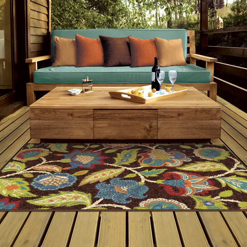 gilson brown indoor/outdoor area rug XRMQUJC