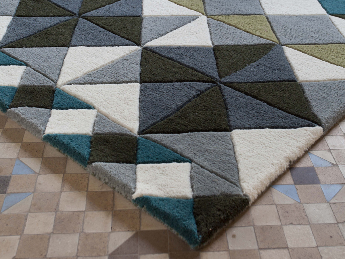 hand tufted rugs buy the gan hand tufted mosaiek rug grey at nest.co.uk OEJGRQP