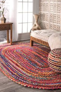 Handmade woven rugs nuloom handmade casual cotton braided area rugs, 4u0027 x 6u0027, multicolor KJUODHE
