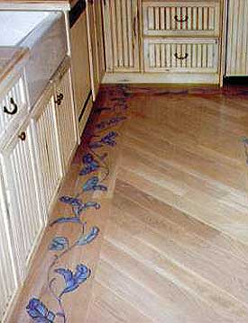 hardwood floor designs ... stenciled wood floor border KRRNNCU