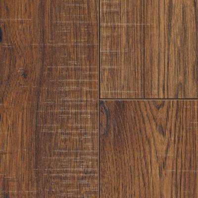 hardwood laminate flooring distressed brown hickory 12 mm thick x 6-1/4 in. wide x IKKHFVG