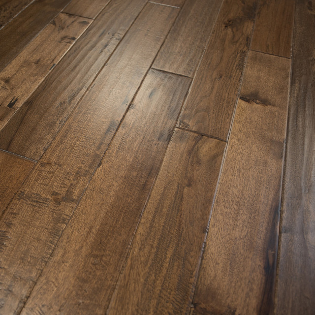 hickory hand scraped prefinished solid wood flooring, sample ERGGZBX