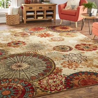 home rugs mohawk home strata caravan medallion multi (10u0027 square) area rug - 10u0027 XBMHICW