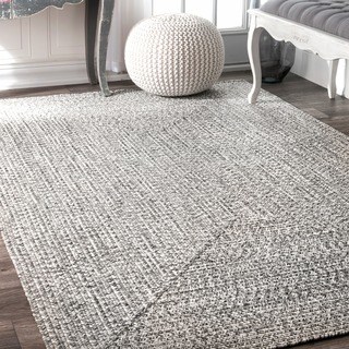 indoor rugs oliver u0026 james rowan handmade grey braided area rug - 6u0027 ... MIDDTCO