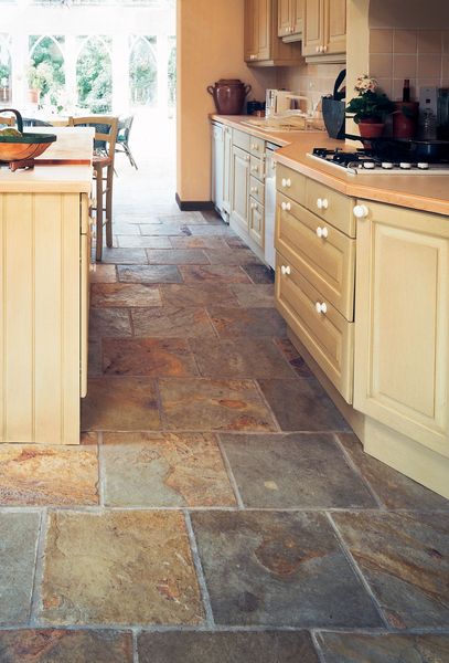 kitchen tile flooring reminds me of the slate floor in our old farmhouse. beautiful u0026 full OUAJBHZ