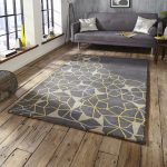 Large floor rugs grey u0026 yellow geometric rug 100% wool arrows u0026 stars hand tufted large RWVIPLI