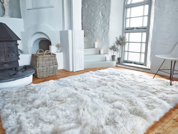 large rug luxurious xl sheepskin rug - linen ... JUVCRHV