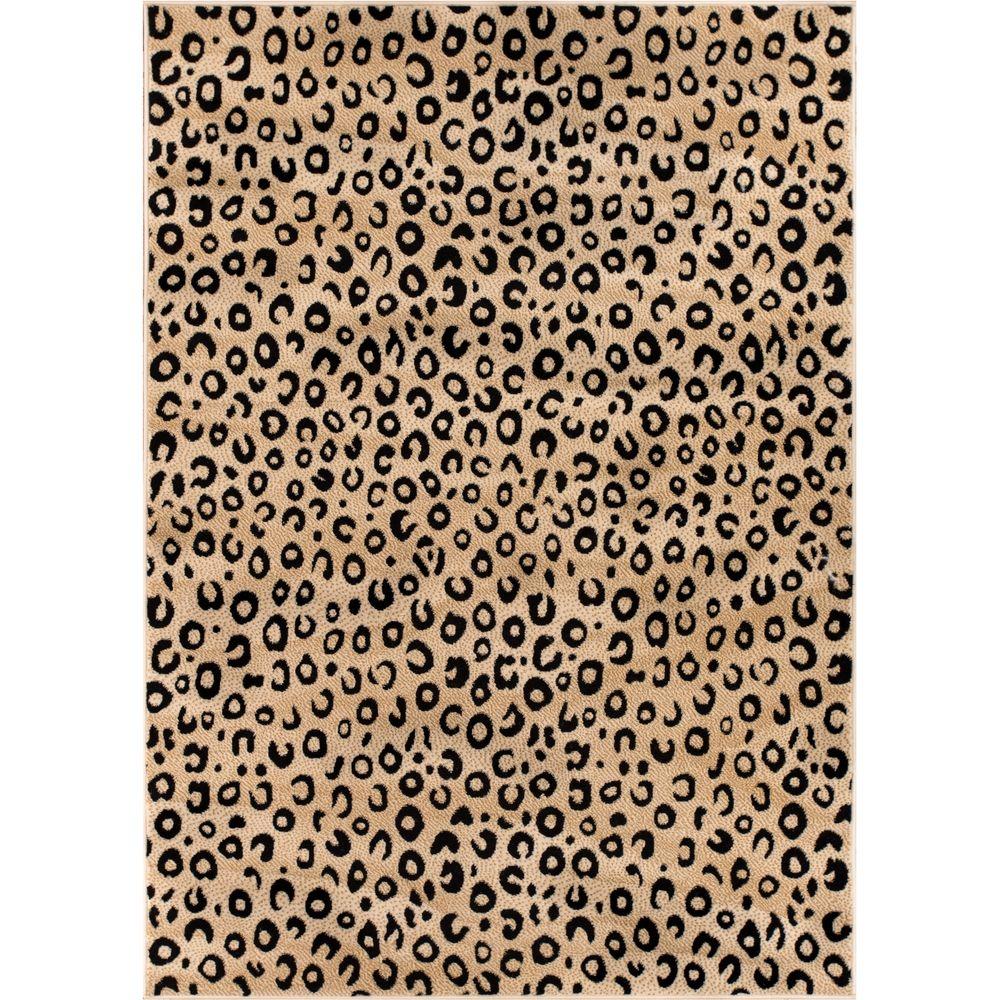 leopard rug well woven dulcet leopard black 3 ft. x 4 ft. modern animal print ADAWPMO