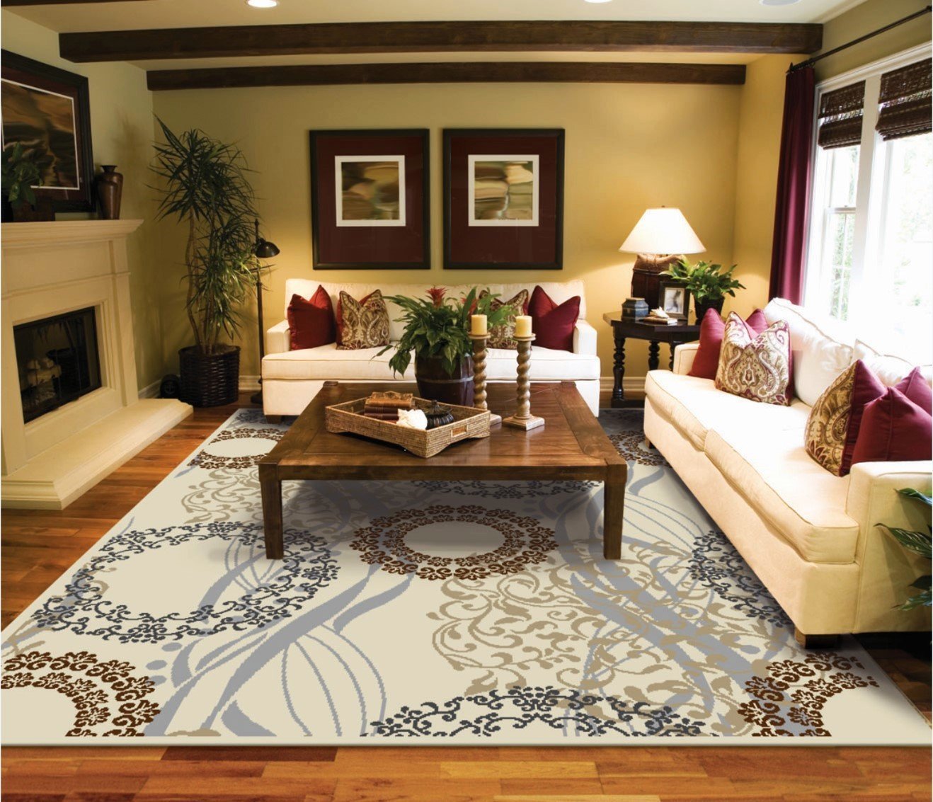 living room area rugs amazon.com : modern rugs for living room cream rug 5 by 8 rug BAXXQYN