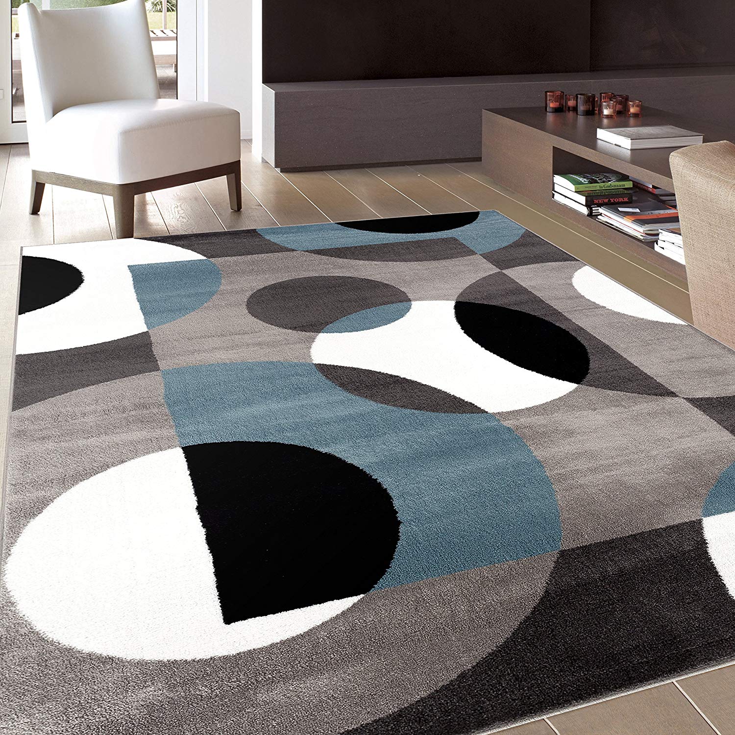 modern area rugs amazon.com: rugshop modern circles area rug, 5u0027 3 SAMWUPX