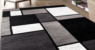 modern black area rug black and white area rugs amazon.com: rug decor contemporary modern boxes area COVHFIU