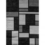 modern black area rug world rug gallery contemporary modern boxes design gray 2 ft. x 3 ft. PZKQUJI