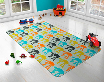 modern kid rug star wars rug, atat rug, walkers rugs, kids carpet, modern rug, nursery rug, BGDORSL