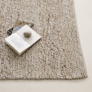 natural rugs mini pebble wool jute rug - natural/ivory | west elm SCMSOTT