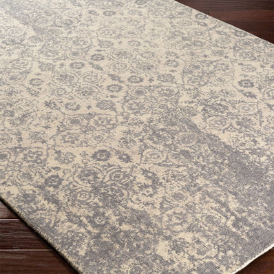 neutral rugs distressed ornamental floret rug NOXGTWI