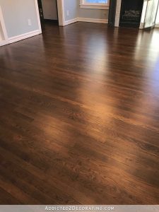 oak flooring refinished red oak hardwood floors - entryway and living room FHTMBFG